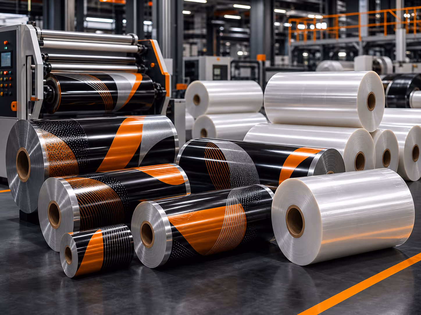 Printed and clear flexible packaging rolls